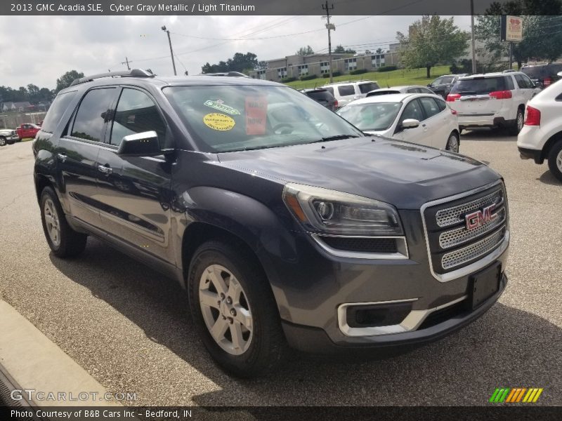 Cyber Gray Metallic / Light Titanium 2013 GMC Acadia SLE