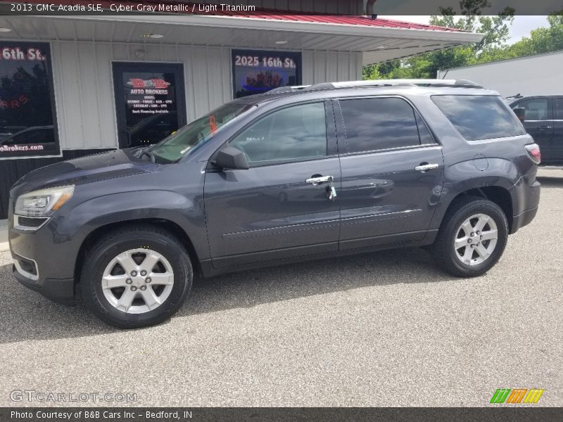Cyber Gray Metallic / Light Titanium 2013 GMC Acadia SLE