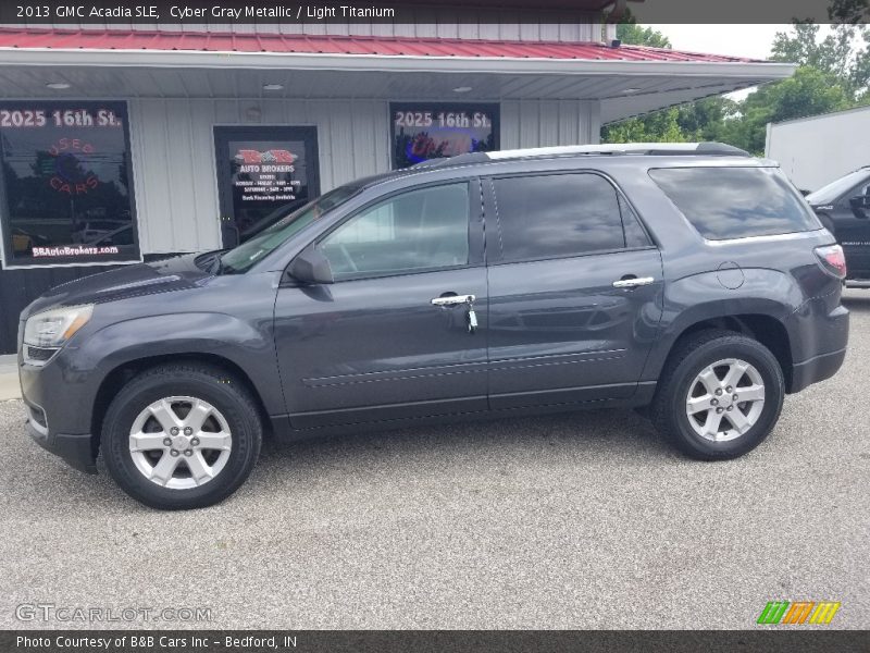 Cyber Gray Metallic / Light Titanium 2013 GMC Acadia SLE