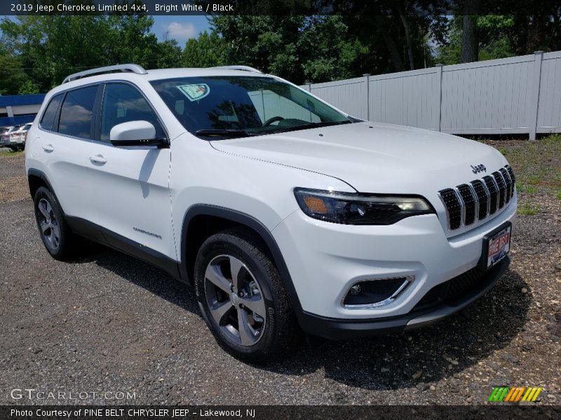 Bright White / Black 2019 Jeep Cherokee Limited 4x4