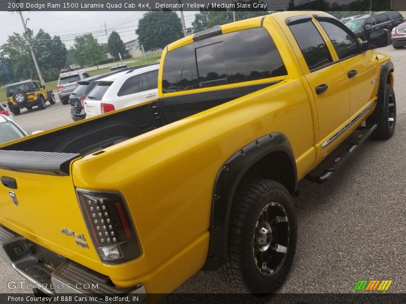 Detonator Yellow / Medium Slate Gray 2008 Dodge Ram 1500 Laramie Quad Cab 4x4