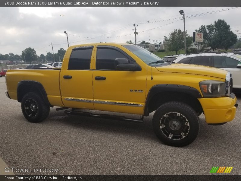 Detonator Yellow / Medium Slate Gray 2008 Dodge Ram 1500 Laramie Quad Cab 4x4
