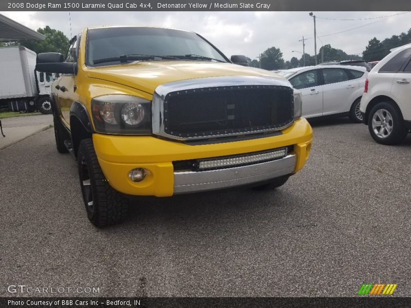 Detonator Yellow / Medium Slate Gray 2008 Dodge Ram 1500 Laramie Quad Cab 4x4