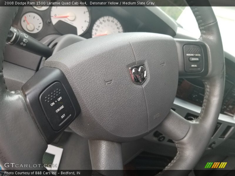 Detonator Yellow / Medium Slate Gray 2008 Dodge Ram 1500 Laramie Quad Cab 4x4