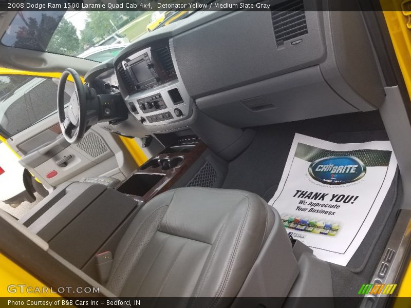 Detonator Yellow / Medium Slate Gray 2008 Dodge Ram 1500 Laramie Quad Cab 4x4