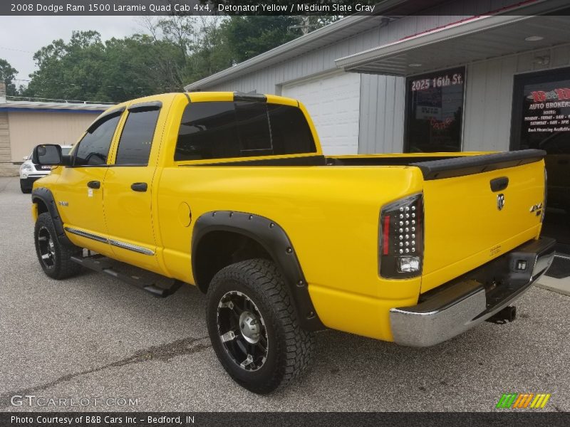 Detonator Yellow / Medium Slate Gray 2008 Dodge Ram 1500 Laramie Quad Cab 4x4
