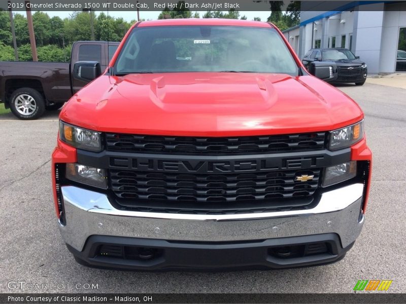 Red Hot / Dark Ash/Jet Black 2019 Chevrolet Silverado 1500 WT Double Cab