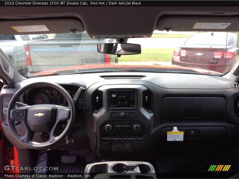 Red Hot / Dark Ash/Jet Black 2019 Chevrolet Silverado 1500 WT Double Cab