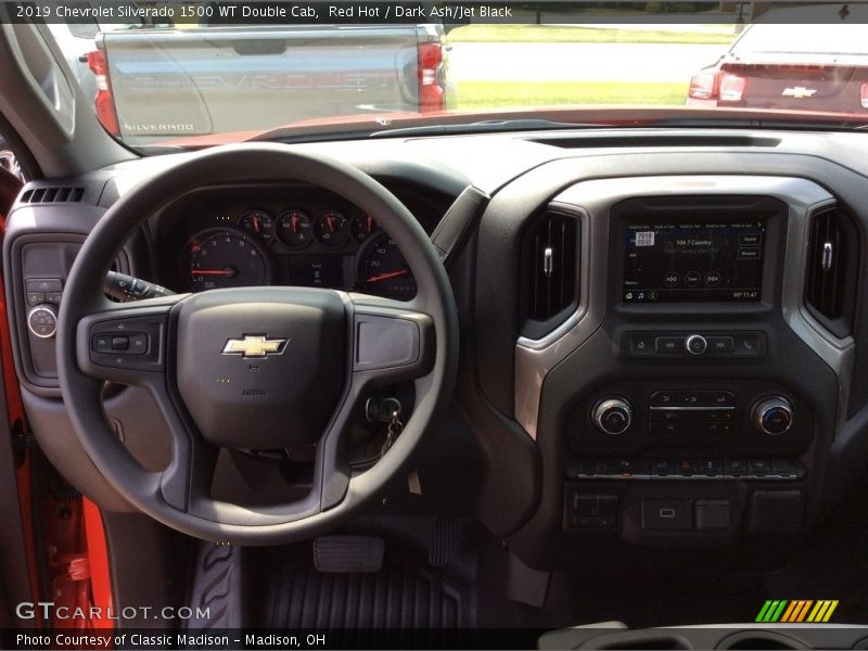 Red Hot / Dark Ash/Jet Black 2019 Chevrolet Silverado 1500 WT Double Cab