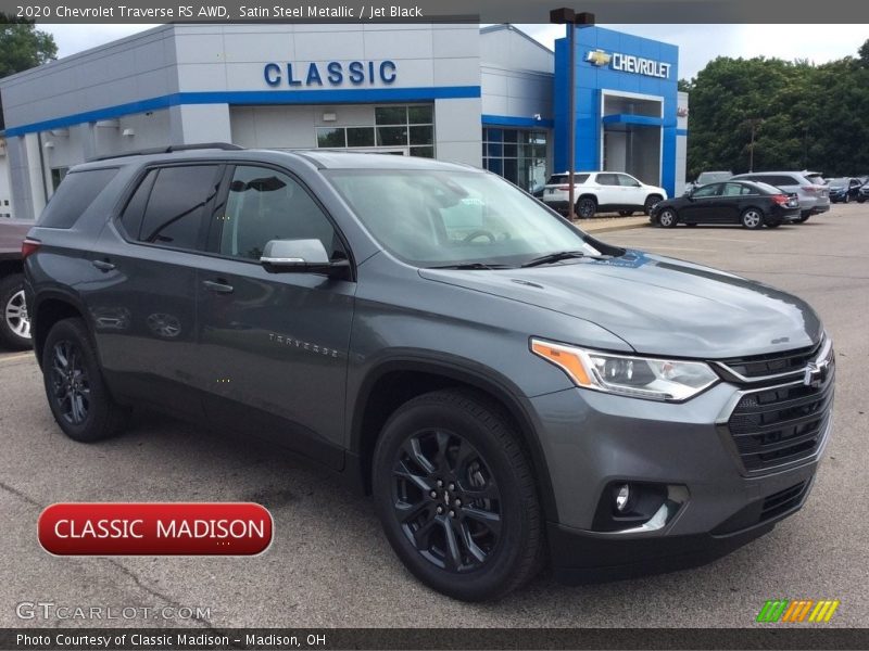 Satin Steel Metallic / Jet Black 2020 Chevrolet Traverse RS AWD