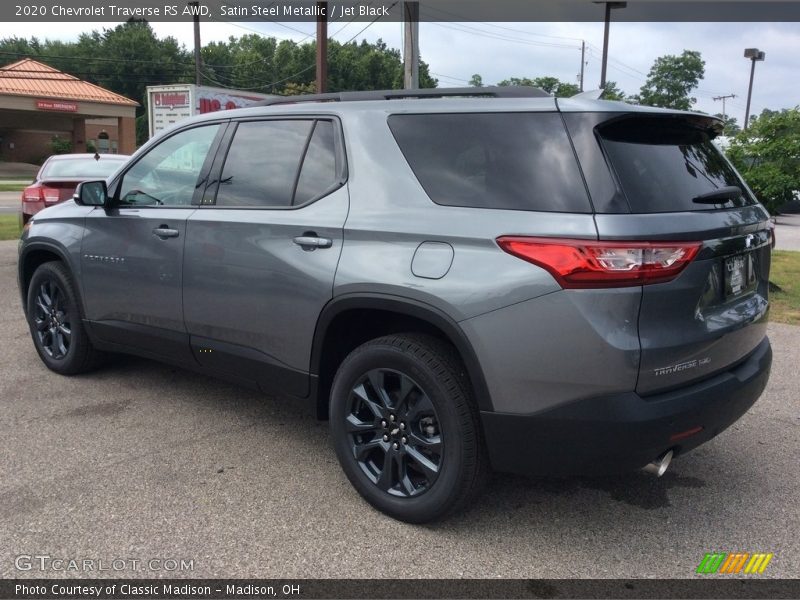 Satin Steel Metallic / Jet Black 2020 Chevrolet Traverse RS AWD