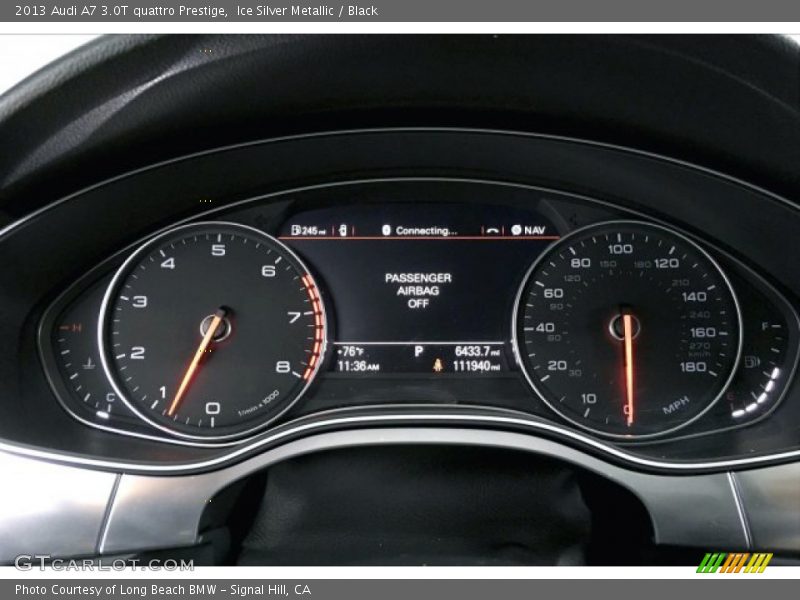 Ice Silver Metallic / Black 2013 Audi A7 3.0T quattro Prestige