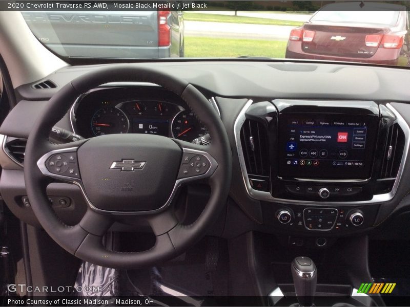 Mosaic Black Metallic / Jet Black 2020 Chevrolet Traverse RS AWD
