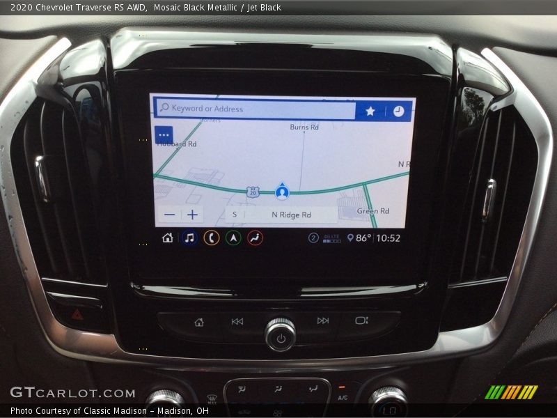 Navigation of 2020 Traverse RS AWD