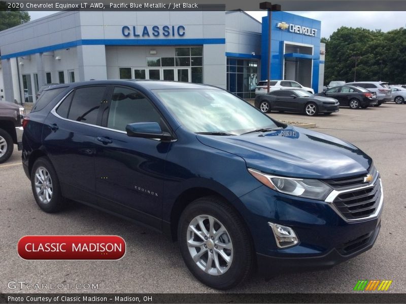 Pacific Blue Metallic / Jet Black 2020 Chevrolet Equinox LT AWD