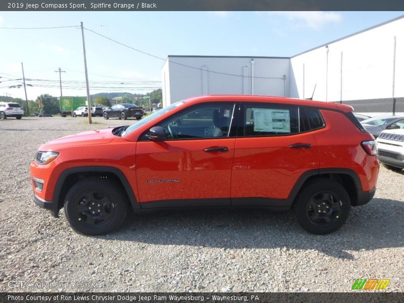 Spitfire Orange / Black 2019 Jeep Compass Sport