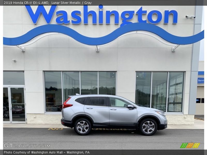 Lunar Silver Metallic / Gray 2019 Honda CR-V EX-L AWD