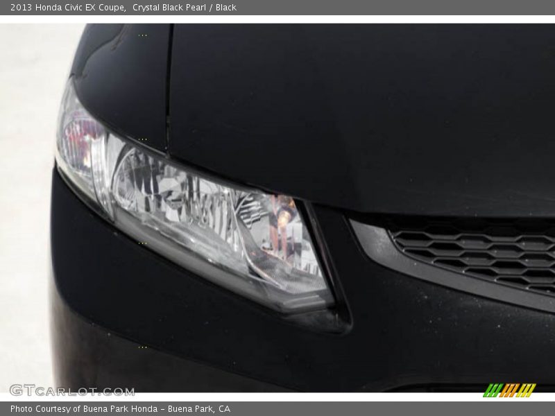 Crystal Black Pearl / Black 2013 Honda Civic EX Coupe