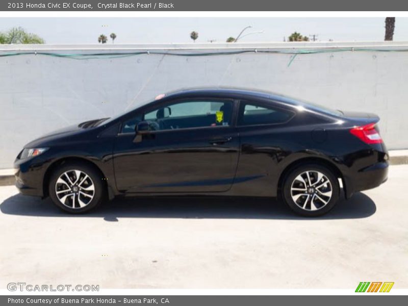 Crystal Black Pearl / Black 2013 Honda Civic EX Coupe