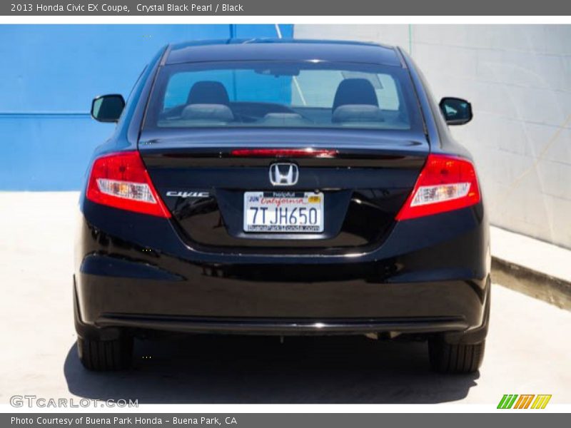 Crystal Black Pearl / Black 2013 Honda Civic EX Coupe