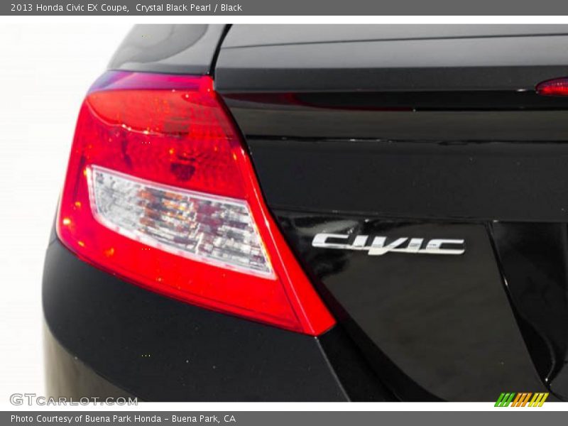 Crystal Black Pearl / Black 2013 Honda Civic EX Coupe