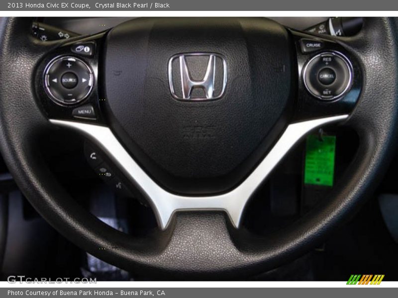 Crystal Black Pearl / Black 2013 Honda Civic EX Coupe
