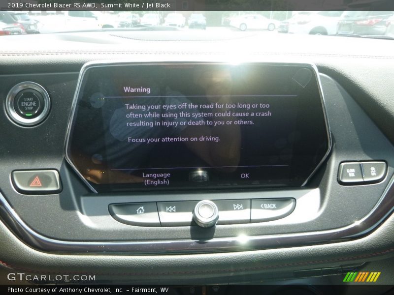 Summit White / Jet Black 2019 Chevrolet Blazer RS AWD