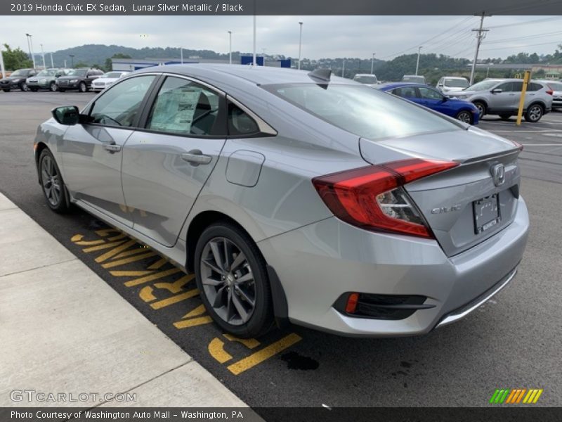 Lunar Silver Metallic / Black 2019 Honda Civic EX Sedan