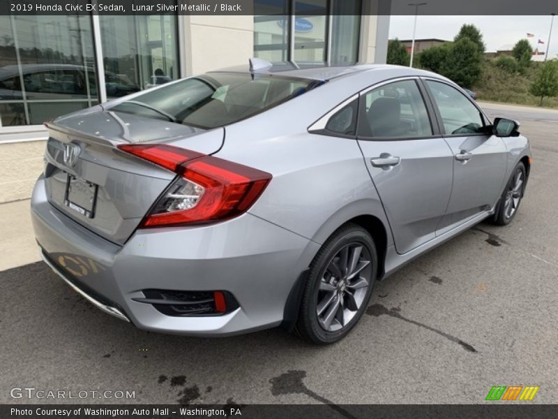 Lunar Silver Metallic / Black 2019 Honda Civic EX Sedan