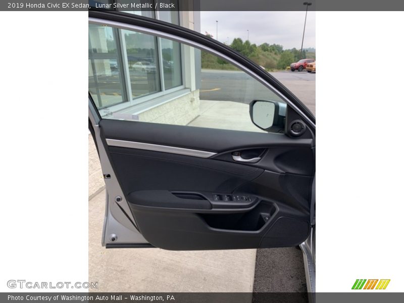 Lunar Silver Metallic / Black 2019 Honda Civic EX Sedan