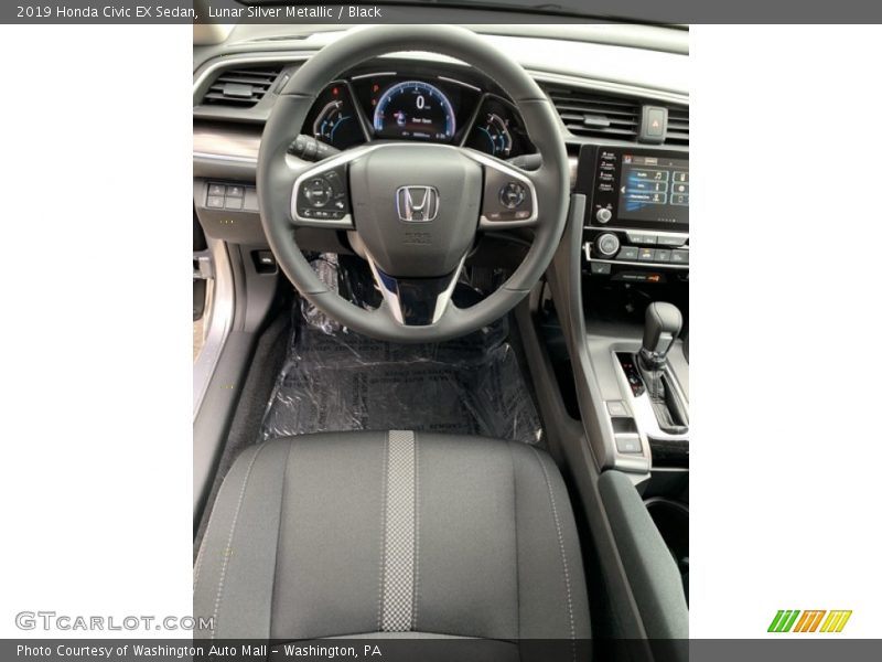 Lunar Silver Metallic / Black 2019 Honda Civic EX Sedan