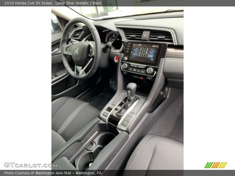 Lunar Silver Metallic / Black 2019 Honda Civic EX Sedan