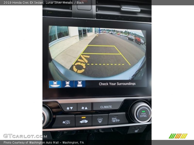 Lunar Silver Metallic / Black 2019 Honda Civic EX Sedan