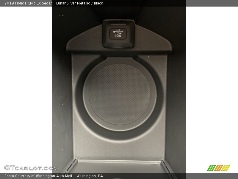 Lunar Silver Metallic / Black 2019 Honda Civic EX Sedan
