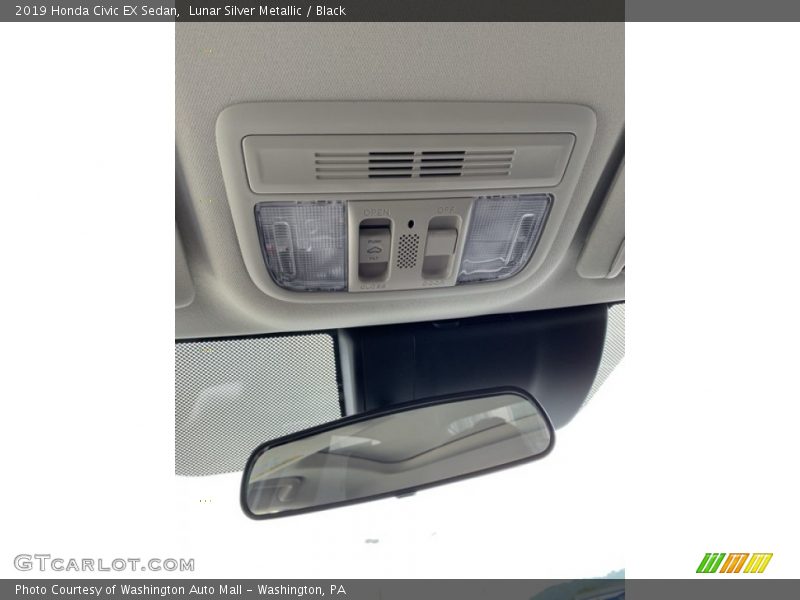 Lunar Silver Metallic / Black 2019 Honda Civic EX Sedan
