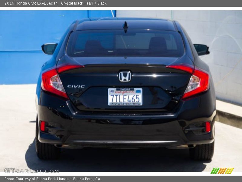 Crystal Black Pearl / Black 2016 Honda Civic EX-L Sedan