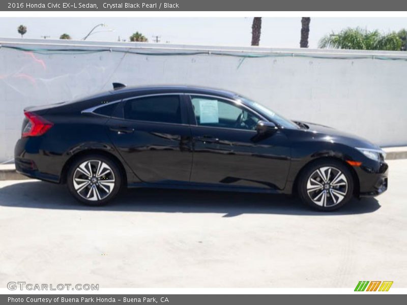 Crystal Black Pearl / Black 2016 Honda Civic EX-L Sedan