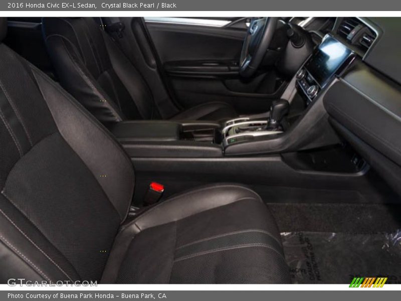 Crystal Black Pearl / Black 2016 Honda Civic EX-L Sedan