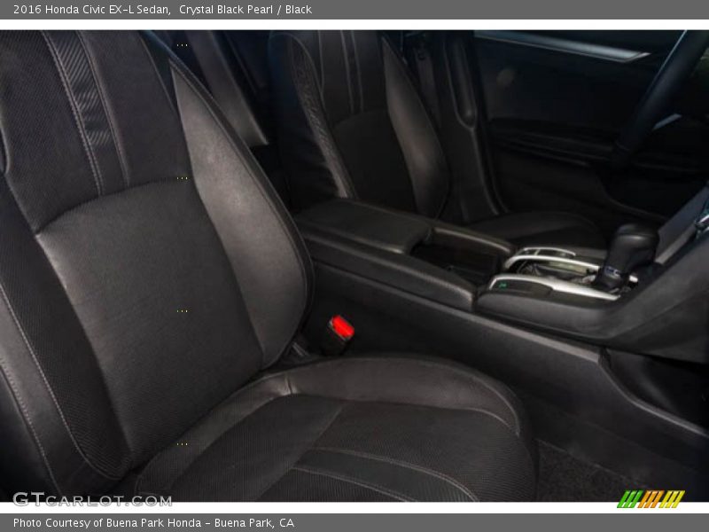 Crystal Black Pearl / Black 2016 Honda Civic EX-L Sedan