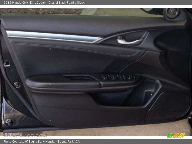 Crystal Black Pearl / Black 2016 Honda Civic EX-L Sedan