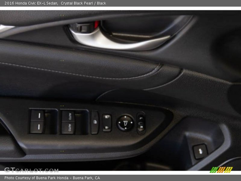 Crystal Black Pearl / Black 2016 Honda Civic EX-L Sedan