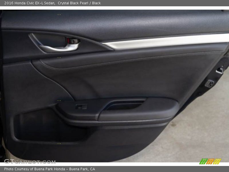 Crystal Black Pearl / Black 2016 Honda Civic EX-L Sedan
