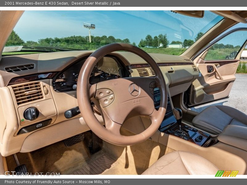 Desert Silver Metallic / Java 2001 Mercedes-Benz E 430 Sedan