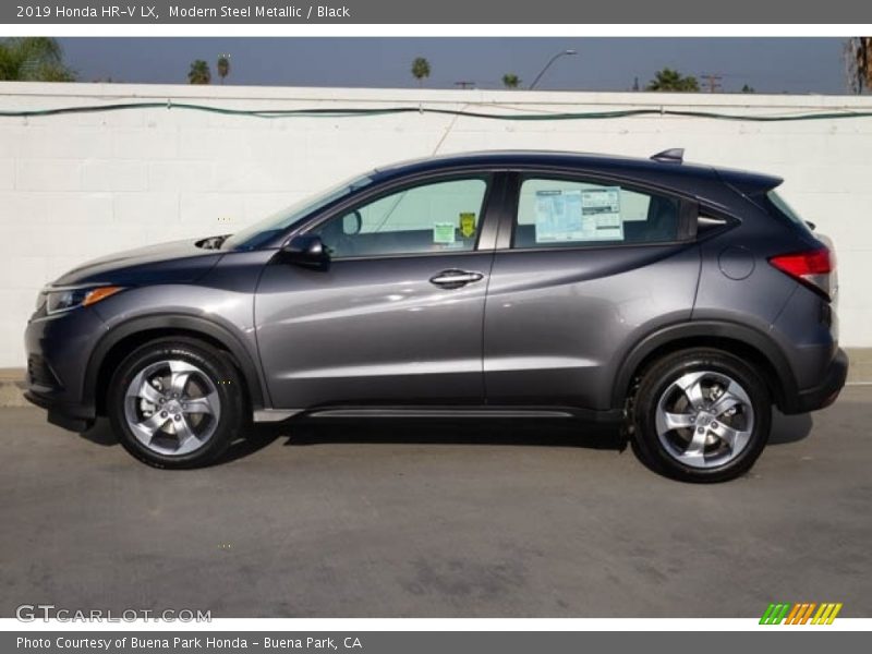 Modern Steel Metallic / Black 2019 Honda HR-V LX