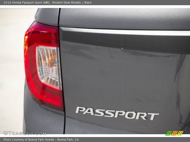 Modern Steel Metallic / Black 2019 Honda Passport Sport AWD