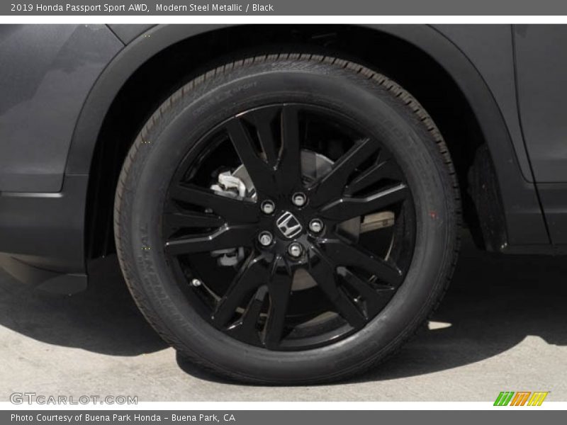 Modern Steel Metallic / Black 2019 Honda Passport Sport AWD