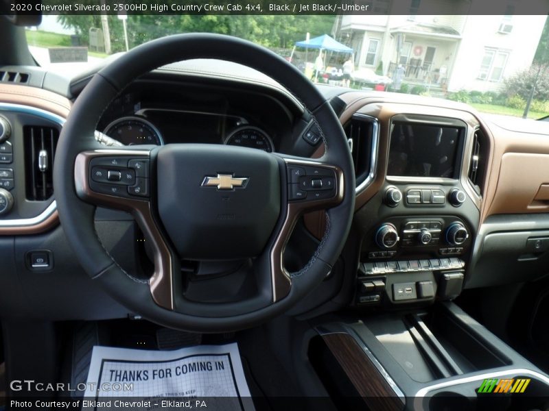 Dashboard of 2020 Silverado 2500HD High Country Crew Cab 4x4