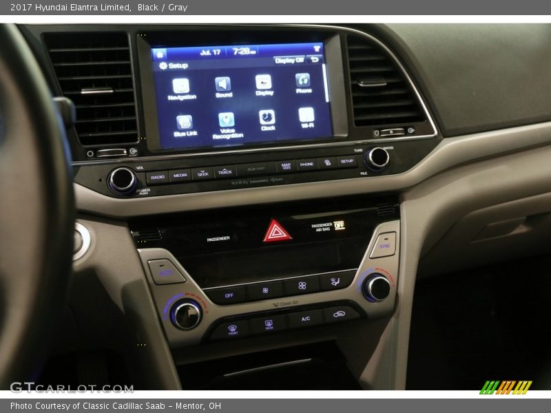 Black / Gray 2017 Hyundai Elantra Limited