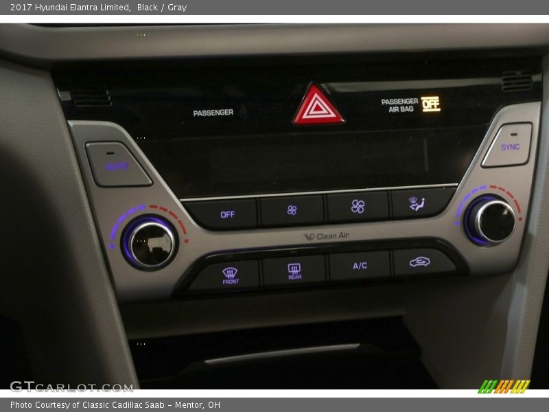 Black / Gray 2017 Hyundai Elantra Limited