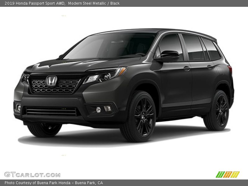 Modern Steel Metallic / Black 2019 Honda Passport Sport AWD